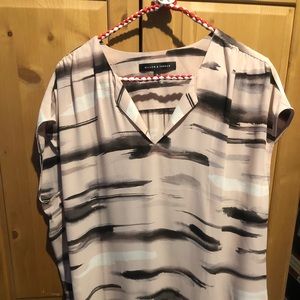 Plus cap sleeve style blouse